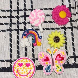 6 pack Colorful Shoe Charms Set